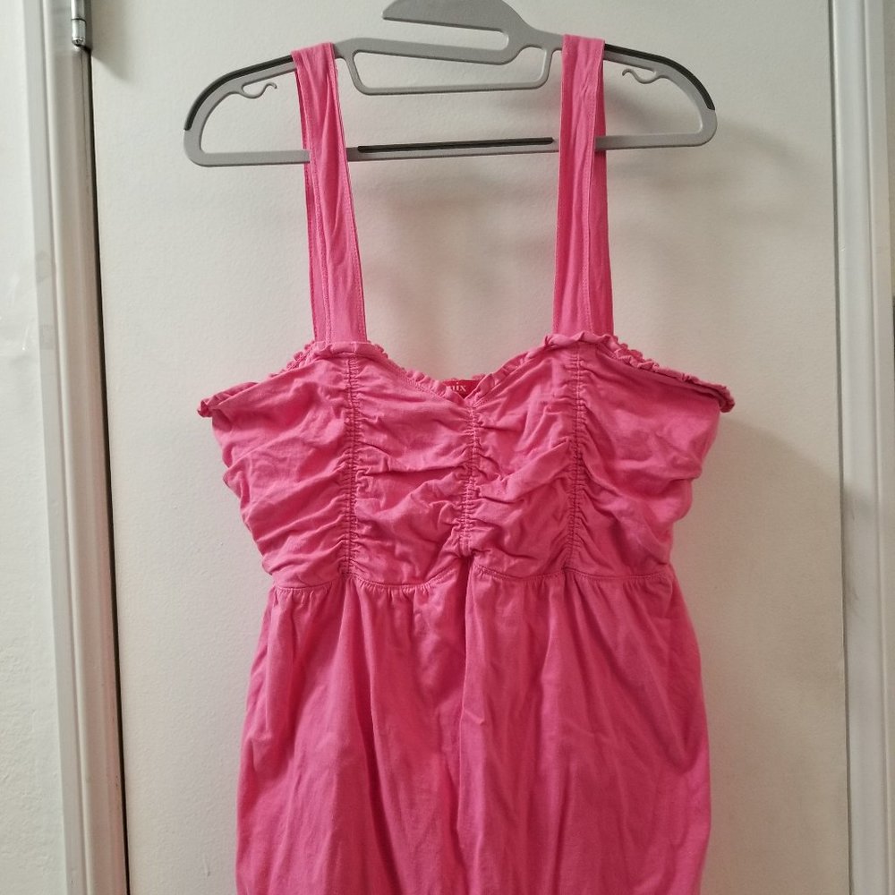 Thank top with back smocking.